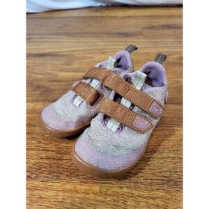 AffenZahn Sneakers Girls EU 25  US 8 Purple Knit Happy Cat Hook & Loop Barefoot